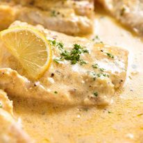 Baked Fish with Lemon Cream Sauce