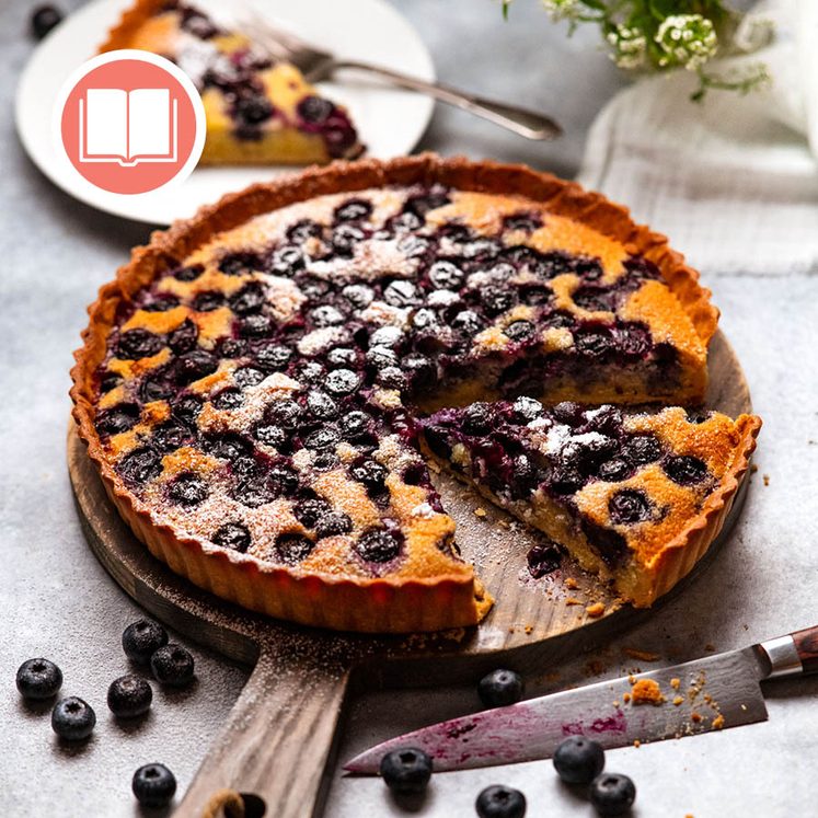 Blueberry tart from RecipeTin Eats "Dinner" cookbook by Nagi Maehashi