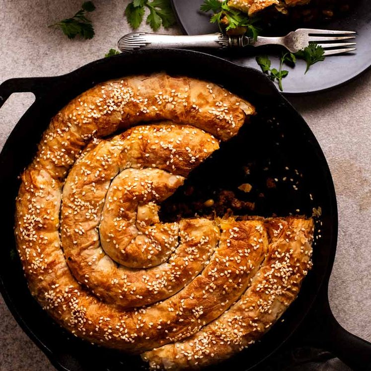 Freshly made Borek ready to be served