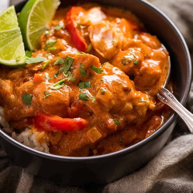 Close up of Brazilian Fish Stew in a bowl, ready to be eaten