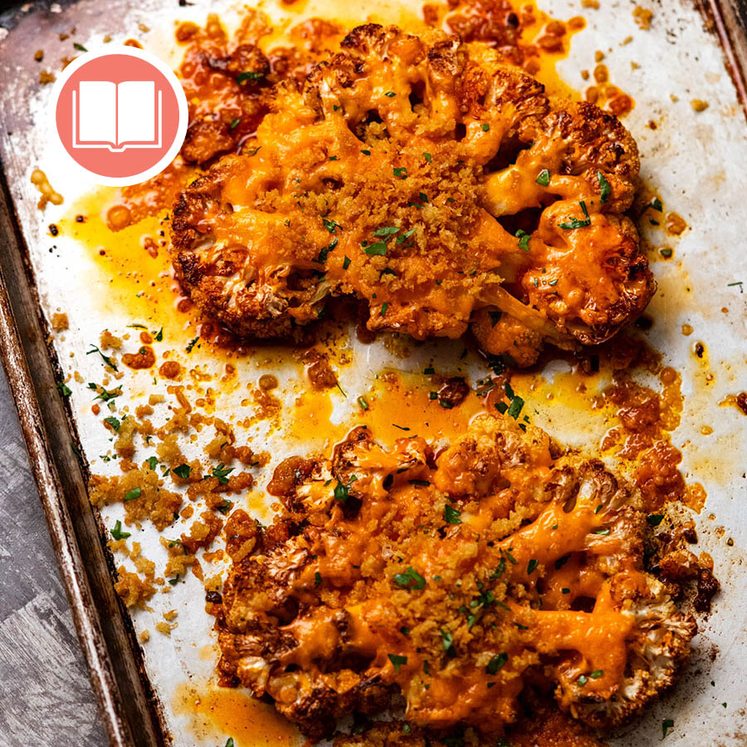 Cauliflower Cheese Steaks from RecipeTin Eats "Dinner" cookbook by Nagi Maehashi