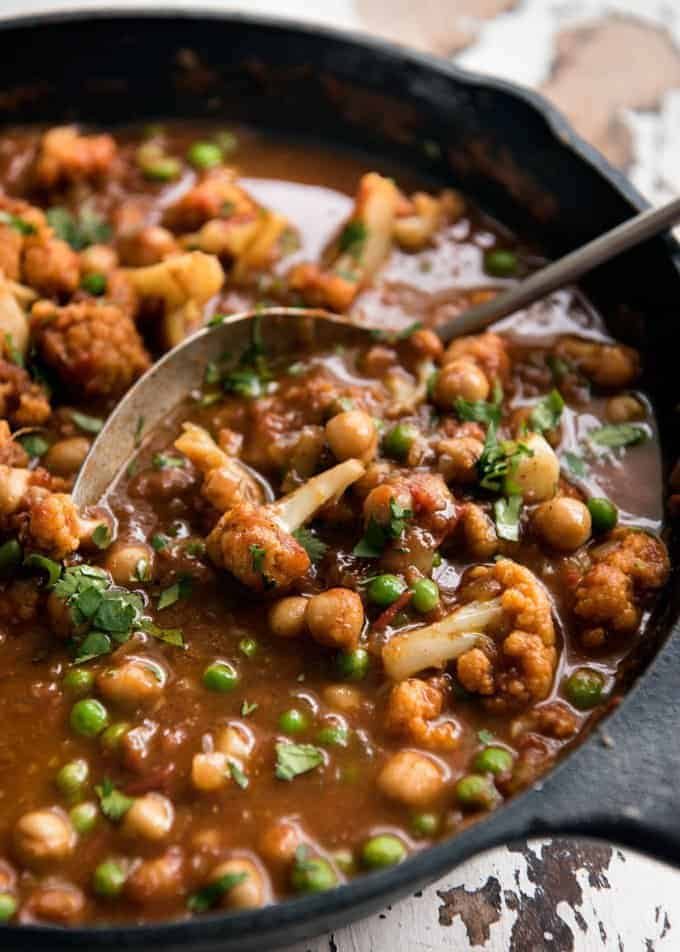 This Cauliflower and Chickpea Curry is an authentic Indian homestyle recipe that's healthy and made with everyday ingredients! www.recipetineats.com