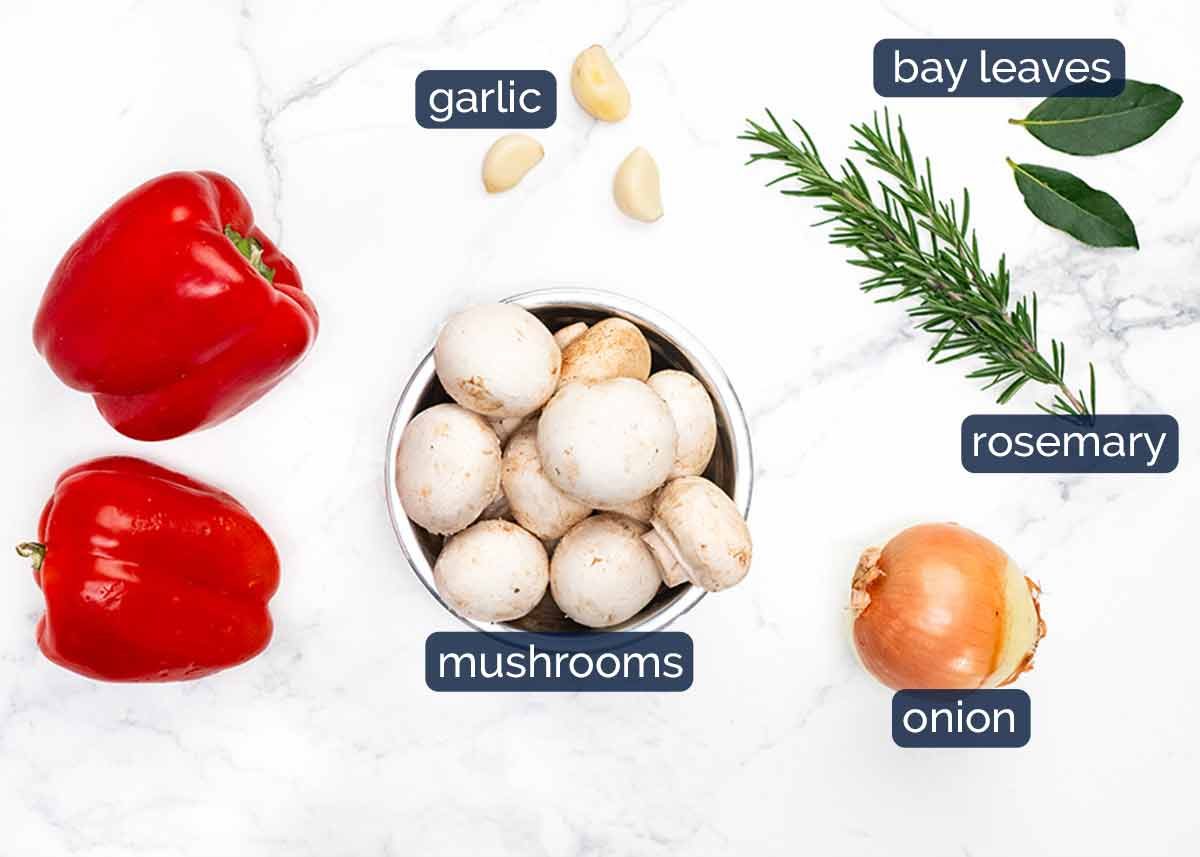 Ingredients in Chicken Cacciatore