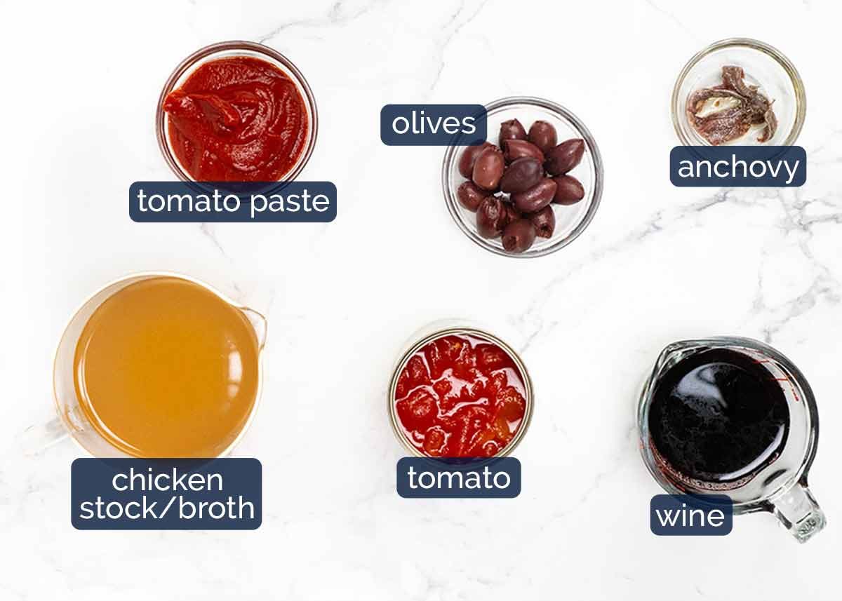 Ingredients in Chicken Cacciatore