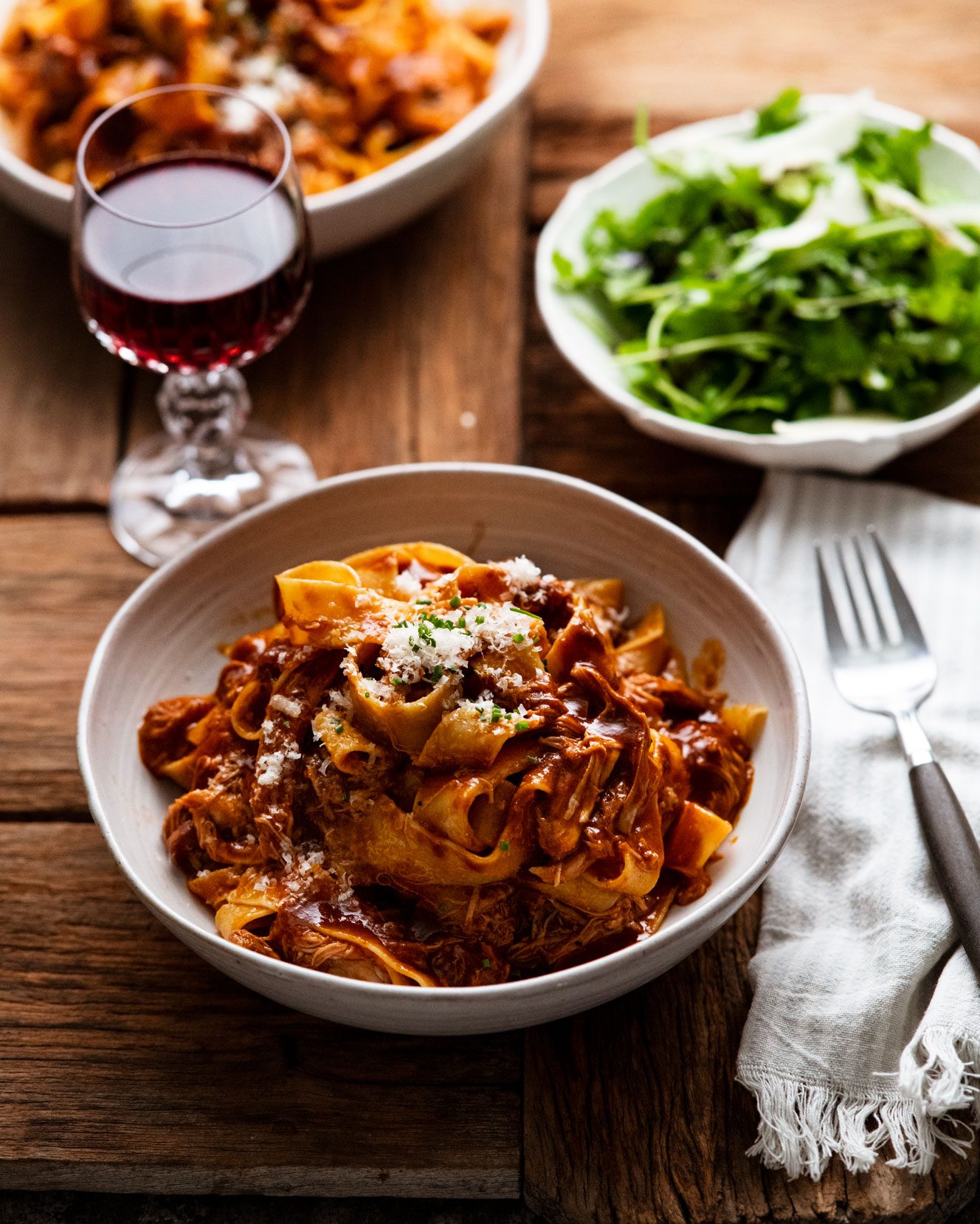 Slow Cooked Chicken Ragu Pasta by Nagi Maehashi RecipeTin Eats Dinner cookbook