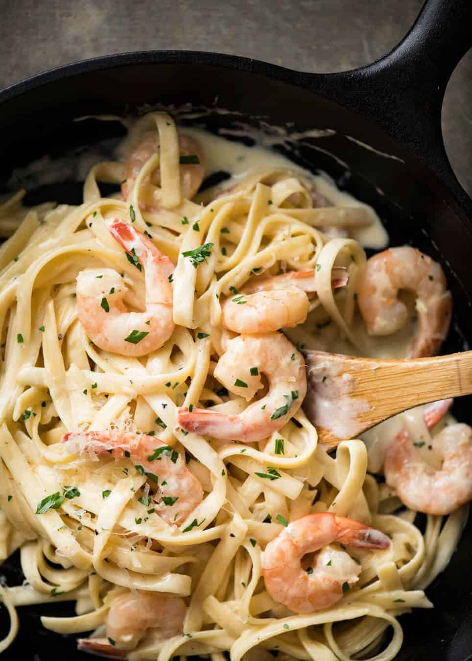 This Creamy Garlic Prawn Pasta is for all those nights when nothing but a creamy pasta will do. recipetineats.com