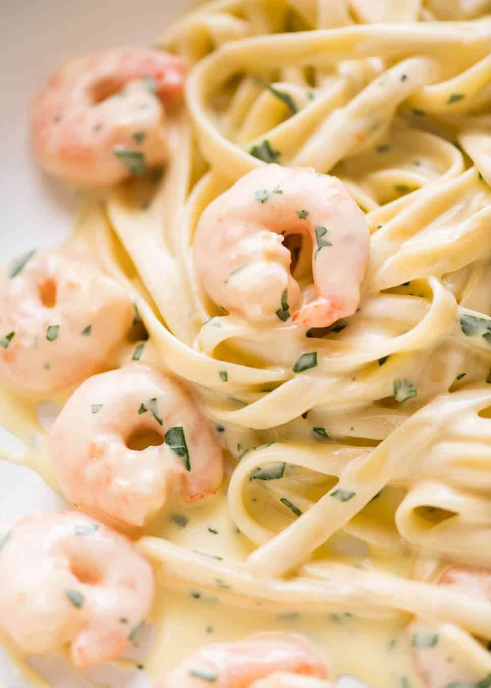 This Creamy Garlic Prawn Pasta is for all those nights when nothing but a creamy pasta will do. recipetineats.com