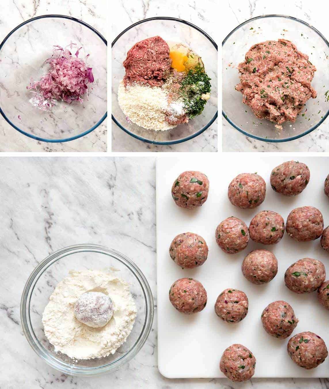 Soft, juicy, beautifully flavoured GREEK MEATBALLS! Serve as an appetiser with tzatziki, main with Greek Salad or make wraps! www.recipetineats.com