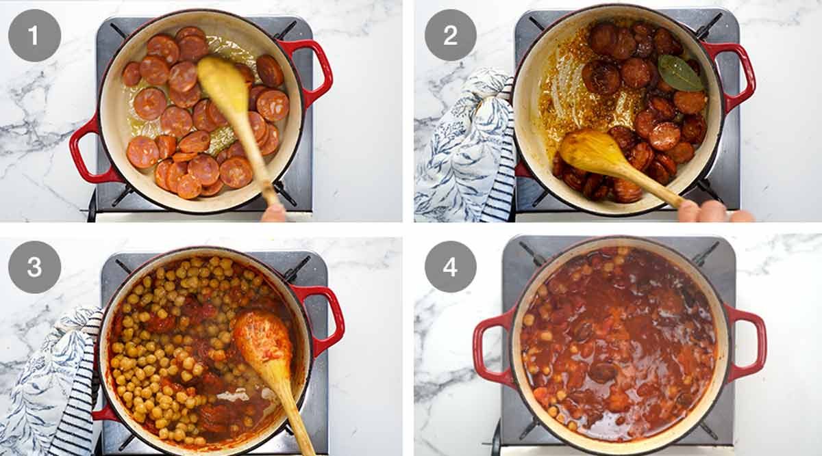 How to make Chorizo chickpea stew