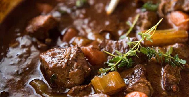 Irish Beef and Guinness Stew - The king of all stews! Fork tender beef in a rich thick sauce. Easy to make, just requires patience! Slow cooker, stove, oven and pressure cooker directions provided. www.recipetineats.com