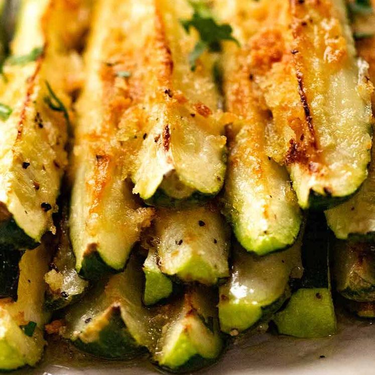 Quick and Easy Baked Zucchini - parmesan