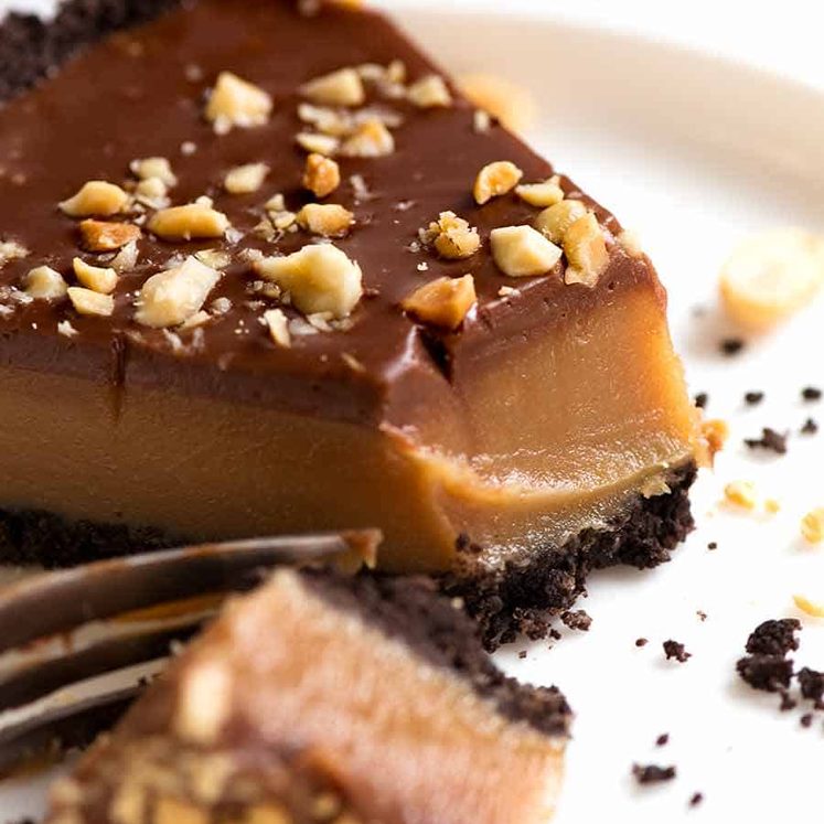 Close up of Peanut Butter Pie slice