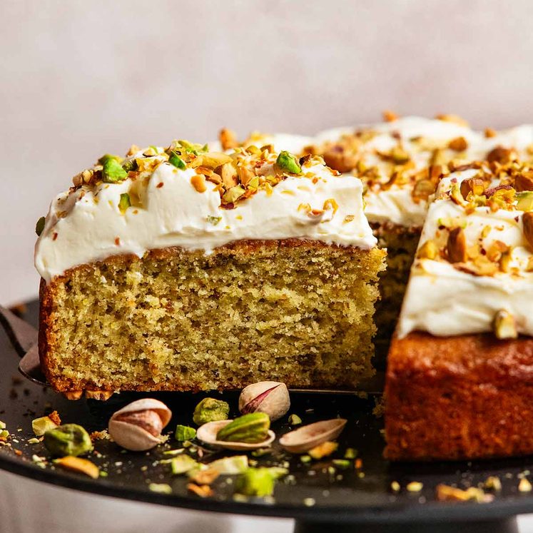 Close up of Pistachio cake