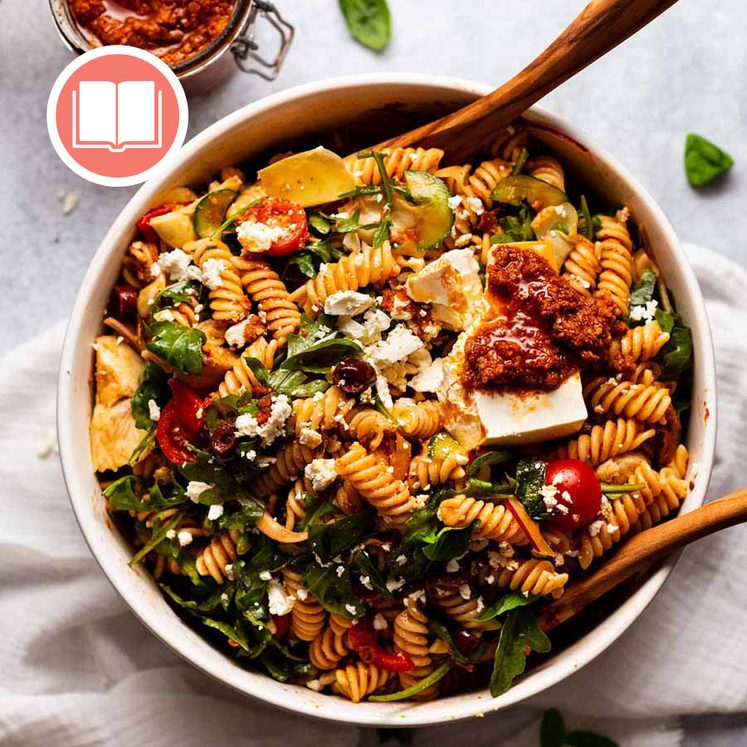 Sun dried tomato pasta salad from RecipeTin Eats "Dinner" cookbook by Nagi Maehashi