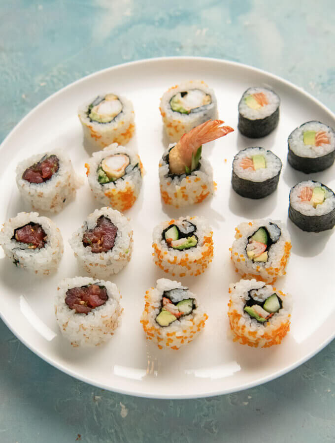 4 most popular sushi rolls in australia.