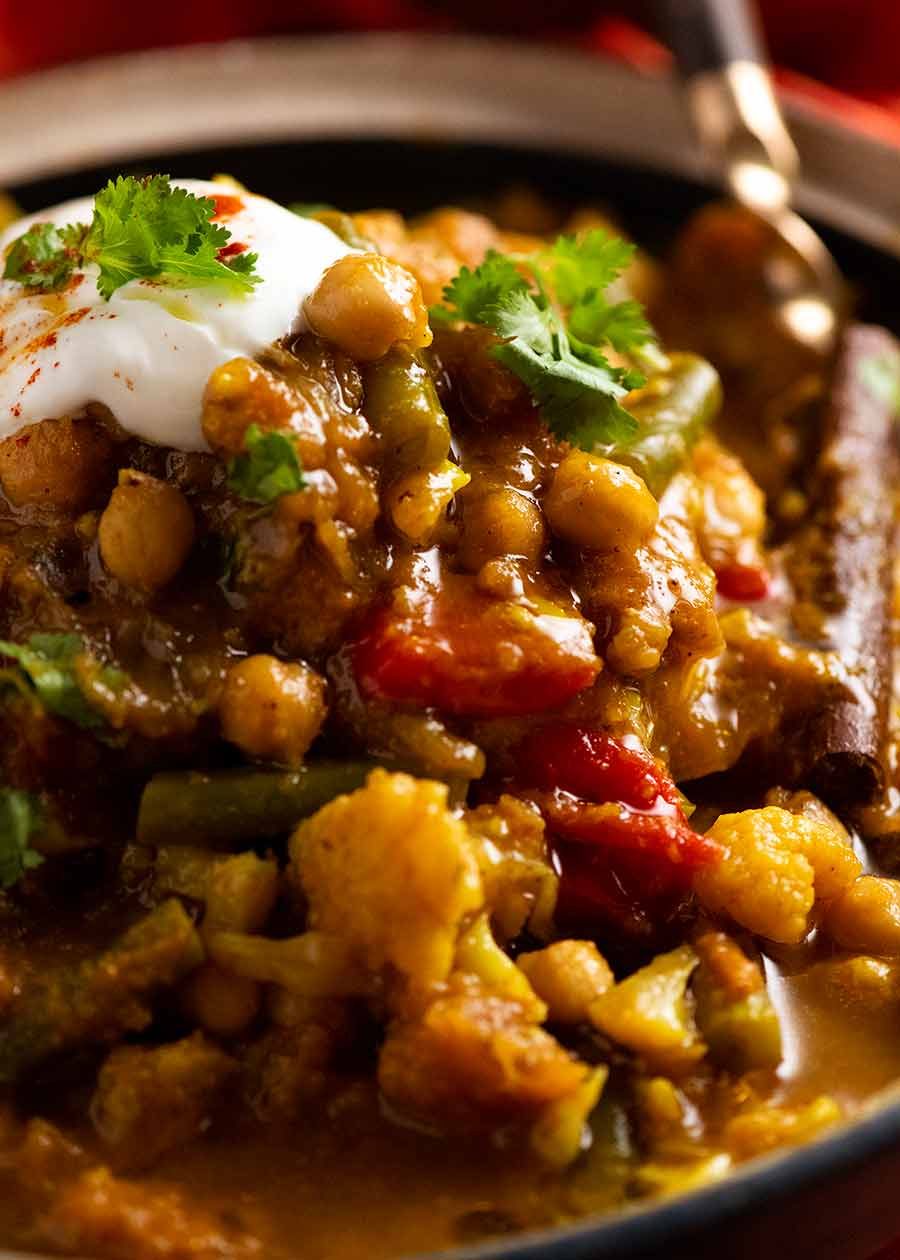 Close up of pile of Vegetable Tagine